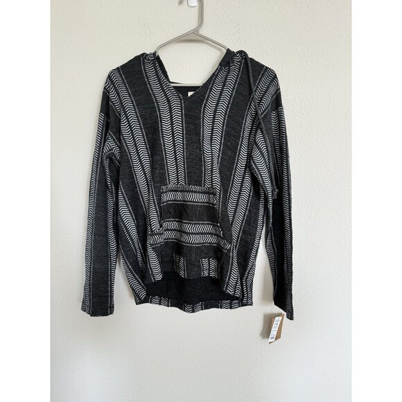 Beach By Exist Women's Pullover Hoodie Sweater Sz S Herringbone Kangaroo Pocket - Picture 1 of 6